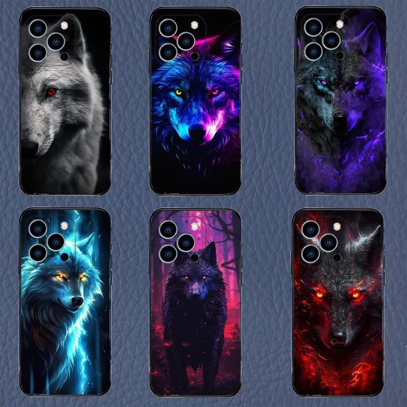 TK-1 Fierce Animal Wolf เคสโทรศัพท์สําหรับ Apple iPhone 17,15,14,13,12,11,Pro,X,XS,Max,XR,Plus,Mini 