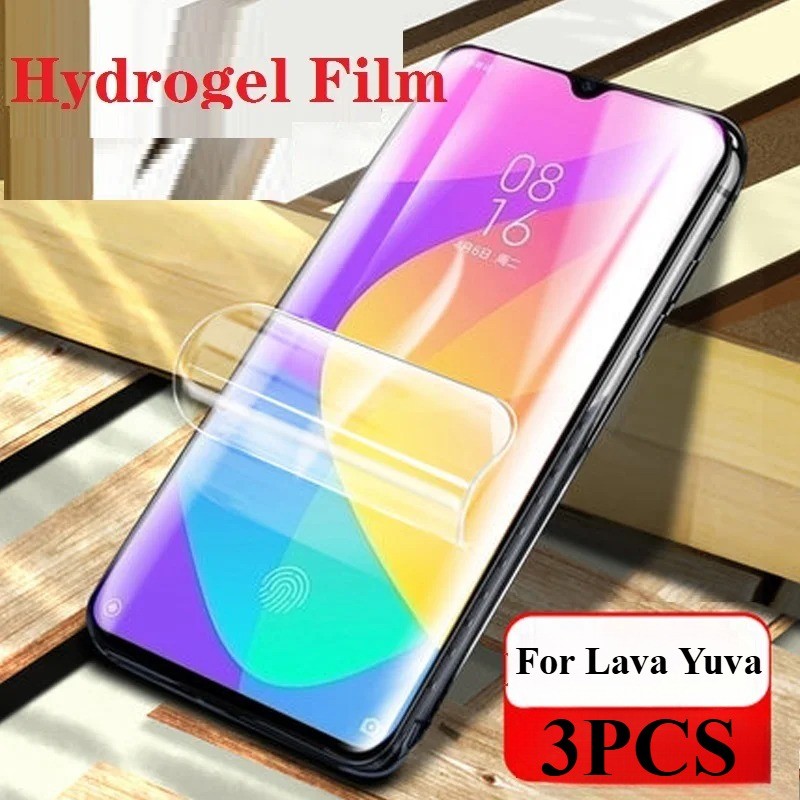 3 ชิ้น 600D HD Clear Soft Hydrogel ฟิล์ม Anti Blue Light กันฝุ่นโทรศัพท์ป้องกันหน้าจอสําหรับ Lava Yu