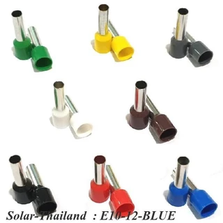 หางปลากลม คอร์ดเอ็น แบบมีฉนวน สำหรับสายไฟ ขนาด 10.0 Sq.mm (สีน้ำเงิน แพค 100 ชิ้น) รุ่น E10-12-B