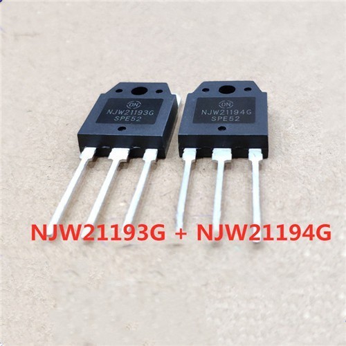 2PCs (1PCs njw21193g 1PCs njw21194g) njw21193 njw21194 TO-3P 16A 250V 200W NPN pnp ทรานซิสเตอร์พลังง