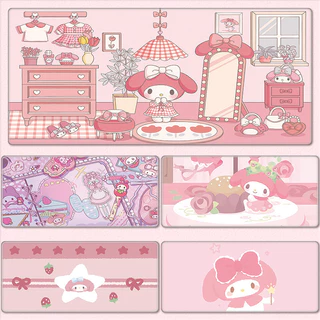 SANRIO My MELODY แผ่นรองเมาส์ ลายการ์ตูนซานริโอ้น่ารัก ขนาด 60X30 ซม. สีชมพู สําหรับคอมพิวเตอร์ สํานักงาน