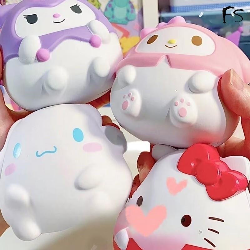 ของเล่นบีบสกุชชี่ Sanrio Hello Kitty Jumbo Squishy Kawaii My Melody Kuromi Cinnamoroll สําหรับเด็ก และผู้ใหญ่