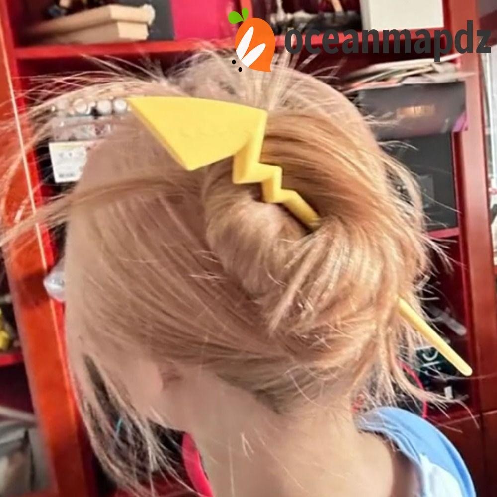 Oceanmapdz กิ๊บติดผมอะคริลิค ลายการ์ตูนปิกาจู โปเกม่อน Y2K สําหรับผู้หญิง
