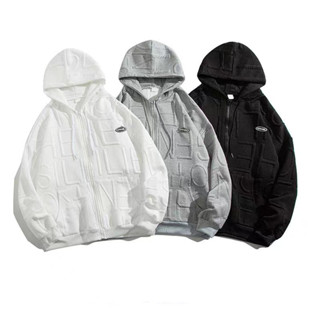 LDF Design  เสื้อแจ็คเก็ตคลุมมีหมวก เสื้อหนาวแขนยาวมีหมวก กา…