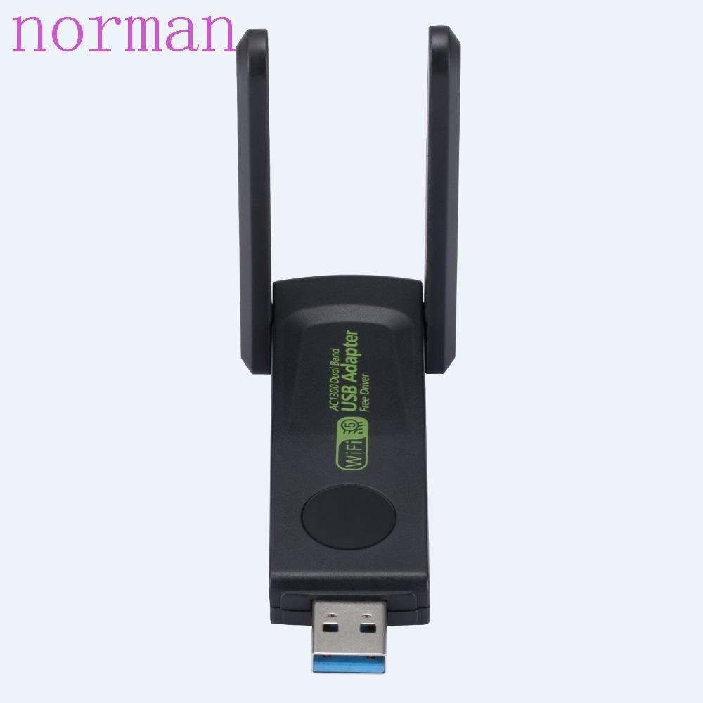 Norman การ์ดรับส่งสัญญาณเครือข่ายไร้สาย 1300M 600M 1300M Wifi Play and Play USB Wifi Dongle 2.4G&amp;5G สําหรับ PC แล็ปท็อป โทรศัพท์มือถือ แท็บเล็ต