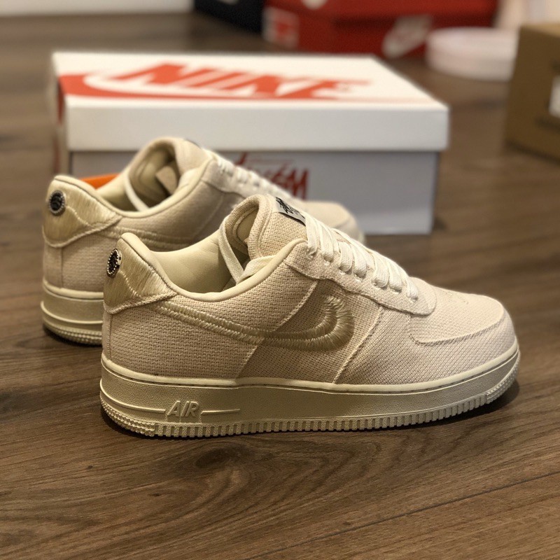 Nike High Quality Nike Air Force 1 Low Stussy F High Quality sil Beige Milk White Linen Air Force CZ9087-200