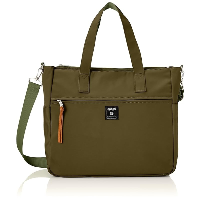 [Anello Grande] 2WAY Tote Bag Shoulder PC Storage 10 Pockets STAMP GHM0234 Women Olive