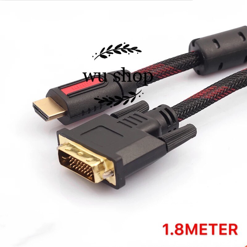 HDMI TO DVI CABLE V1.4 1.8M 3M 5M (สีblack)