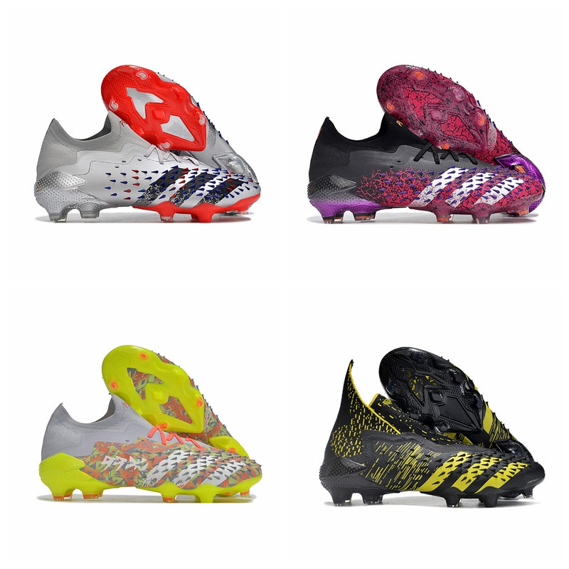 ♞,♘Adidas รองเท้าฟุตบอล รองเท้าสตั๊ด ระบายอากาศ ข้อต่ํา FG PREDATOR FREAK .1 สําหรับเด็กผู้ชาย ผู้ห