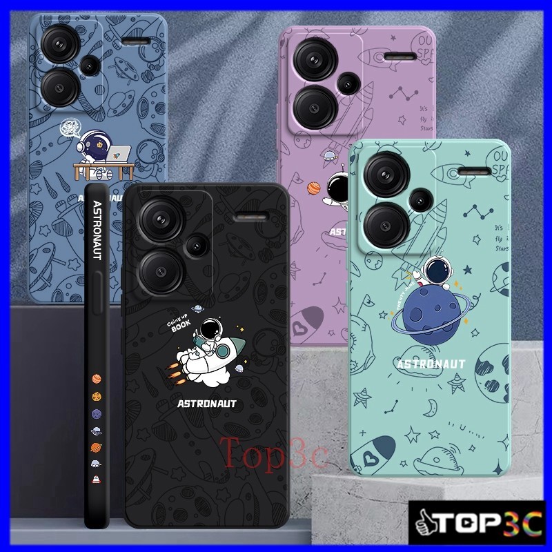 เคส Redmi Note 13 Pro + 5G Redmi Note 13 5G Redmi Note12 Pro 5G Note 12S Note 11s Note 11 Pro Redmi Note 13 5G เคสโทรศัพท์มือถือซิลิโคน ลายการ์ตูนนักบินอวกาศ สําหรับ TKA