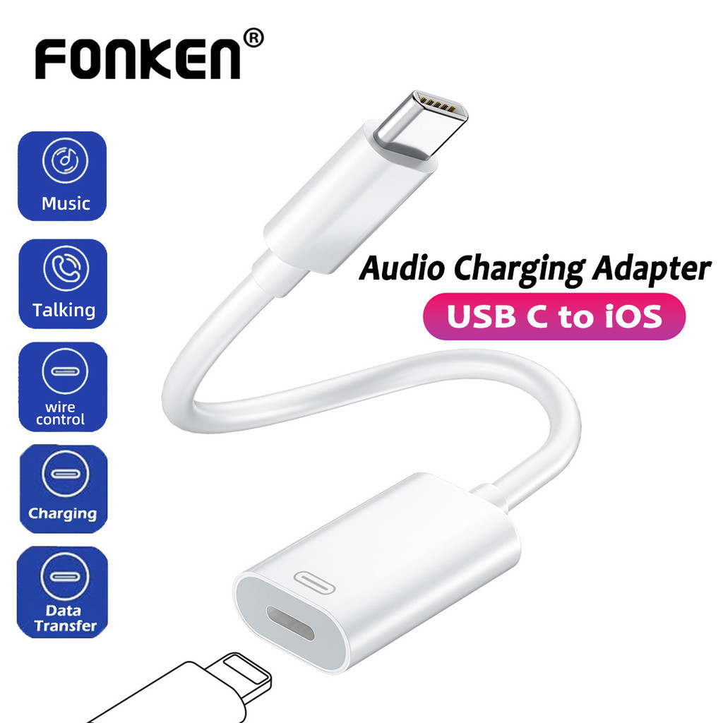 Fonken อะแดปเตอร์แปลงสายชาร์จ USB C เป็น iOS อเนกประสงค์ สําหรับ Samsung iPh 15 Pad Pro
