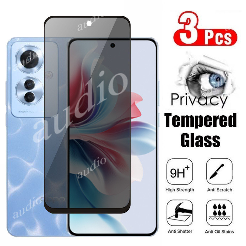 สําหรับoppo Reno 12F 11F 12 11 F 5G 4Gความเป็นส่วนตัวป้องกันหน้าจอกระจกนิรภัยป้องกันฟิล์มสําหรับOppo Reno12 Reno11 F Reno11F Reno12F 5G 4G Anti-Peepกระจกโทรศัพท์ด้านหน้าAnti-Spyฟิล์ม