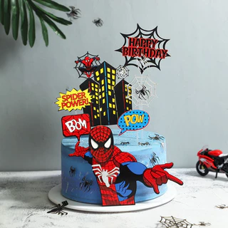 ป้ายปักเค้กสไปเดอร์แมน #3 🕷️🕷️🕷️ ป้ายปักเค้กซูเปอร์ฮีโร่ 🕷️🕷️🕷️ 🇹🇭 🚚พร้อมส่งในไทย🚚 🇹🇭