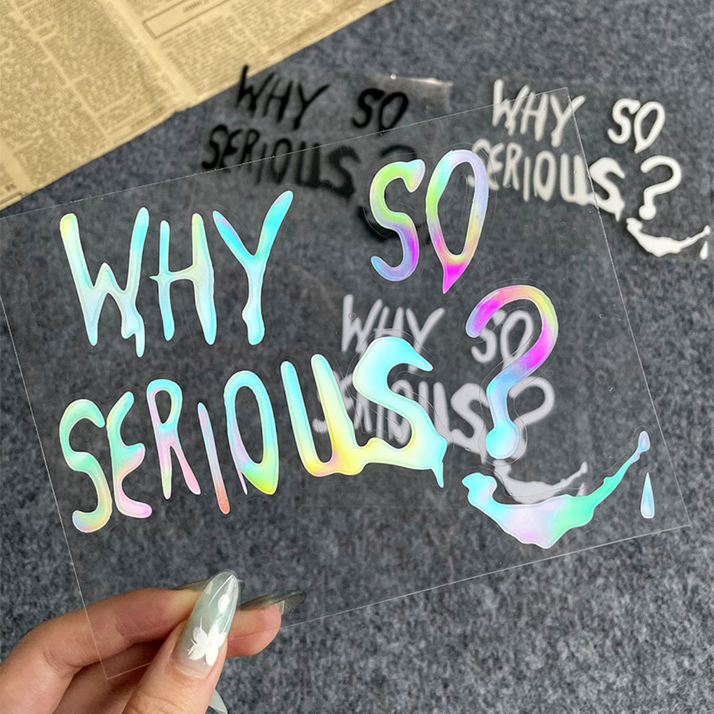 สติกเกอร์สะท้อนแสง ลายตัวตลก Why So Serious Dark Knight กันน้ํา สําหรับติดตกแต่งหมวกกันน็อครถจักรยานยนต์ - รูปที่ 3