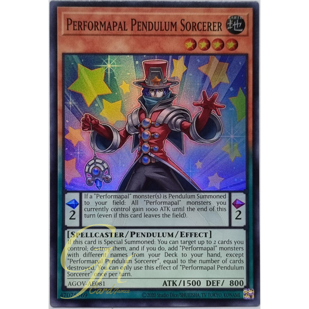 Yugioh [AGOV-AE081] Performapal Pendulum Sorcerer (Super Rare)