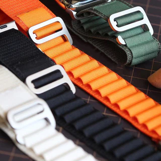ผ้าอัลไพน์ลูปไนลอนสมาร์ทนาฬิกาสายนาฬิกาสำหรับแอปเปิ้ลนาฬิกา Smart Watch Ultra/SE 3 49มม Series 11 10 9 8 7 46มม 44 40มม