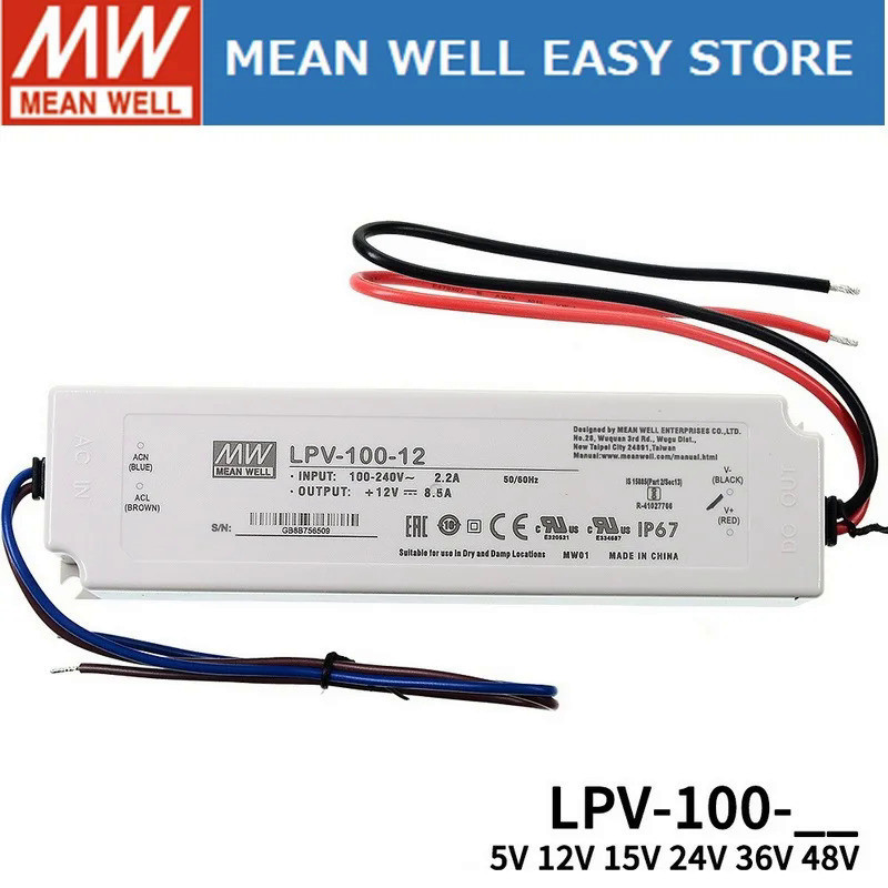 Mean วงจรรวม 100 100W LPV-100 LPV-100-5 LPV-60-12 LPV-100-15 LPV-100-24 LPV-100-36 LPV-100-48