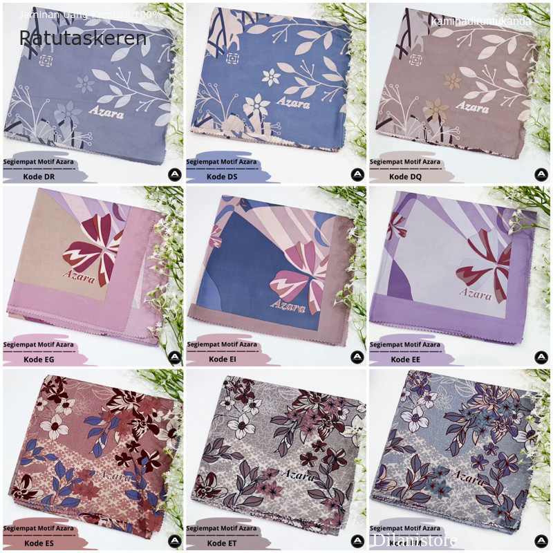 Azara Laser Cut ลาย Harmony Square Hijab Part 3 Cool