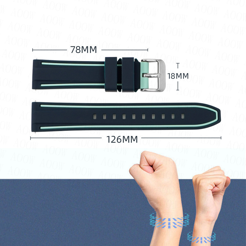 SWATCH สายนาฬิกาข้อมือซิลิโคน กันน้ํา ขนาด 20 มม. สไตล์สปอร์ต สําหรับผู้ชาย และผู้หญิง