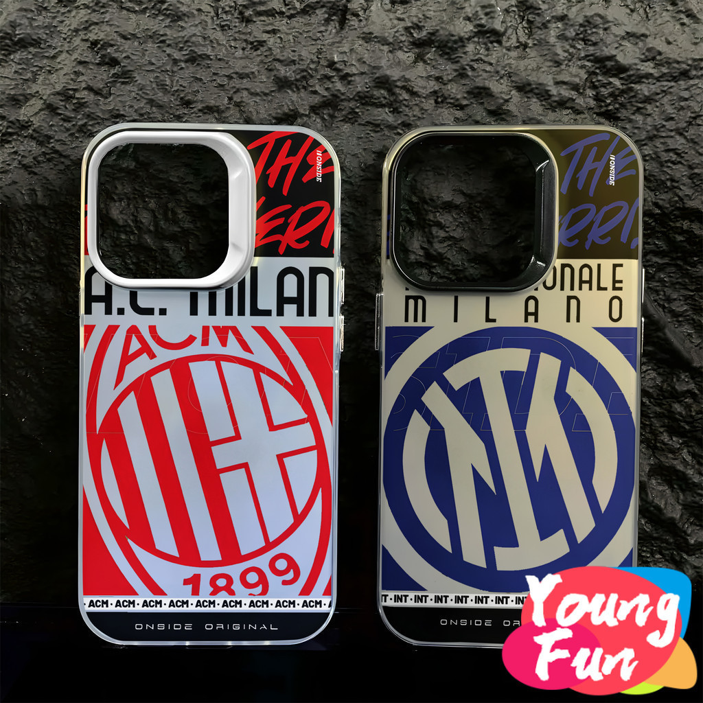 สําหรับ iPhone เอซี มิลาน อินเตอร์ มิลาน 14 XR 13 11 12 Pro Max 8 7 6 6S Plus X Xs Max Se 2020 13 12 11เคสโทรศัพท์มือถือ ซิลิโคนนุ่ม ลายแบรนด์แฟชั่น สร้างสรรค์