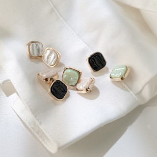 กระดุมโลหะ ทรงสี่เหลี่ยม ขนาด 10 มม. สําหรับตกแต่งเสื้อคาร์ด…