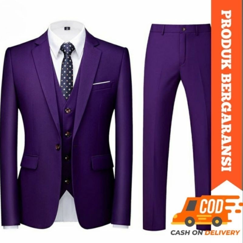 Ungu Purple Mens Blazer Suit Official Slimfit Premium Official Blazer