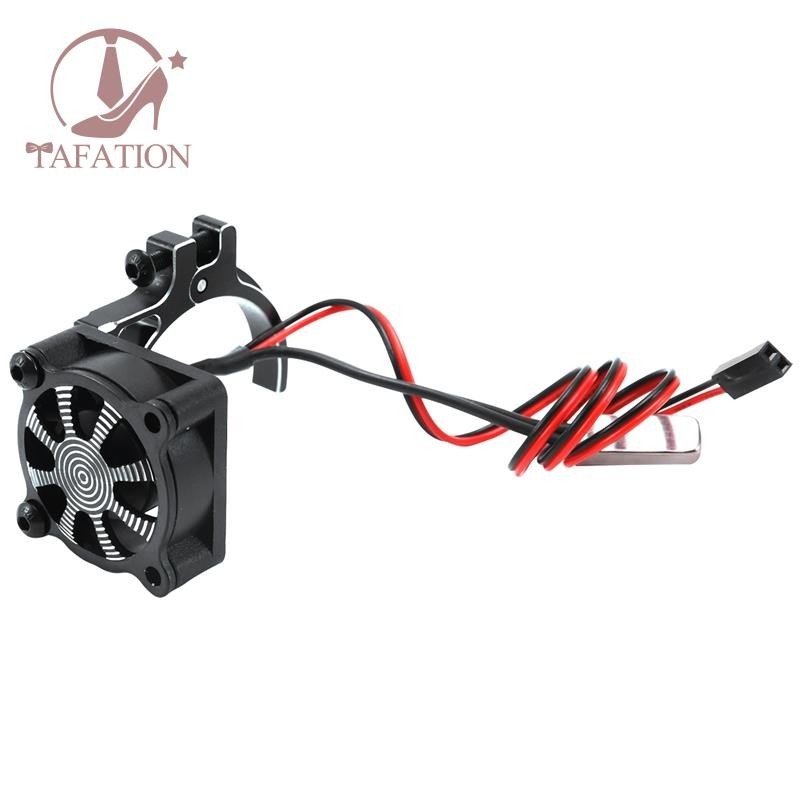 พัดลมระบายความร้อนฮีตซิงก์มอเตอร์ CNC อะลูมิเนียมอัลลอย พร้อมเซนเซอร์ความร้อน สีดํา สําหรับรถบังคับ 3650 3660 550 540