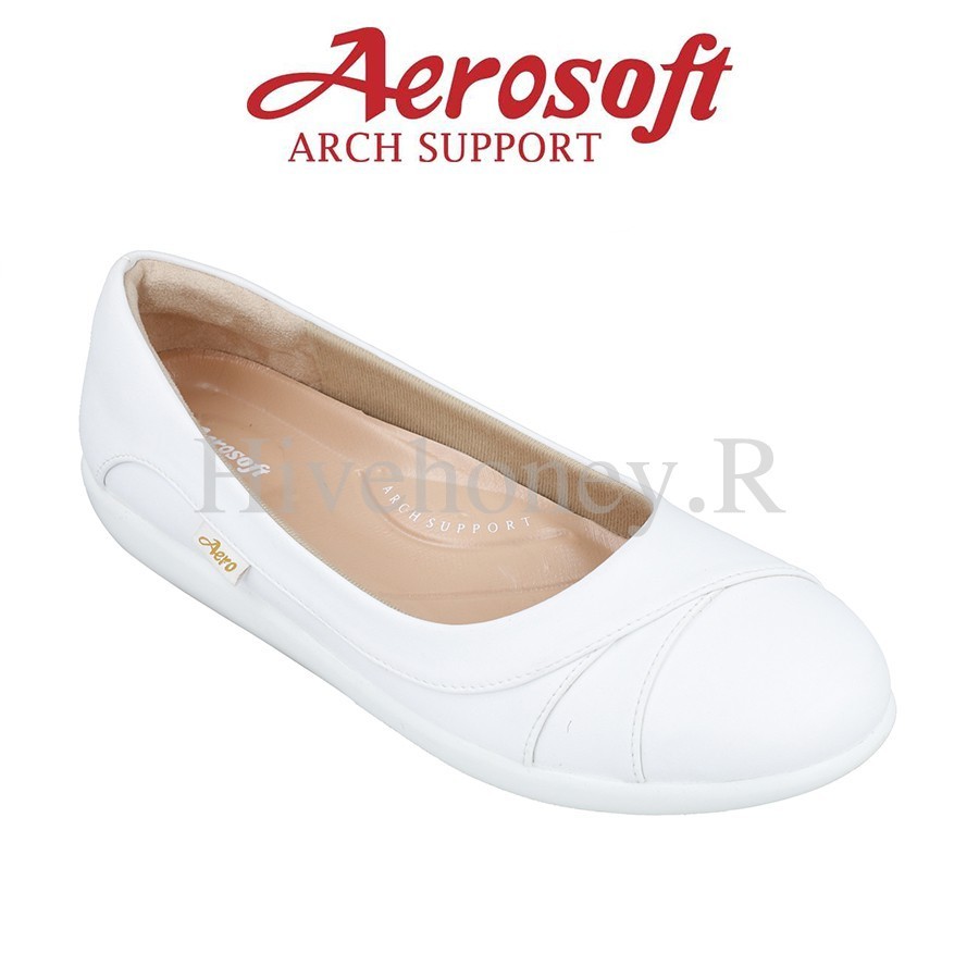 ซิลิโคนกันกัด ☁️NW9191☁️ รองเท้าพยาบาล รองเท้าคัชชู เพื่อสุขภาพ aerosoft arch support(แอโร่ซอฟ)