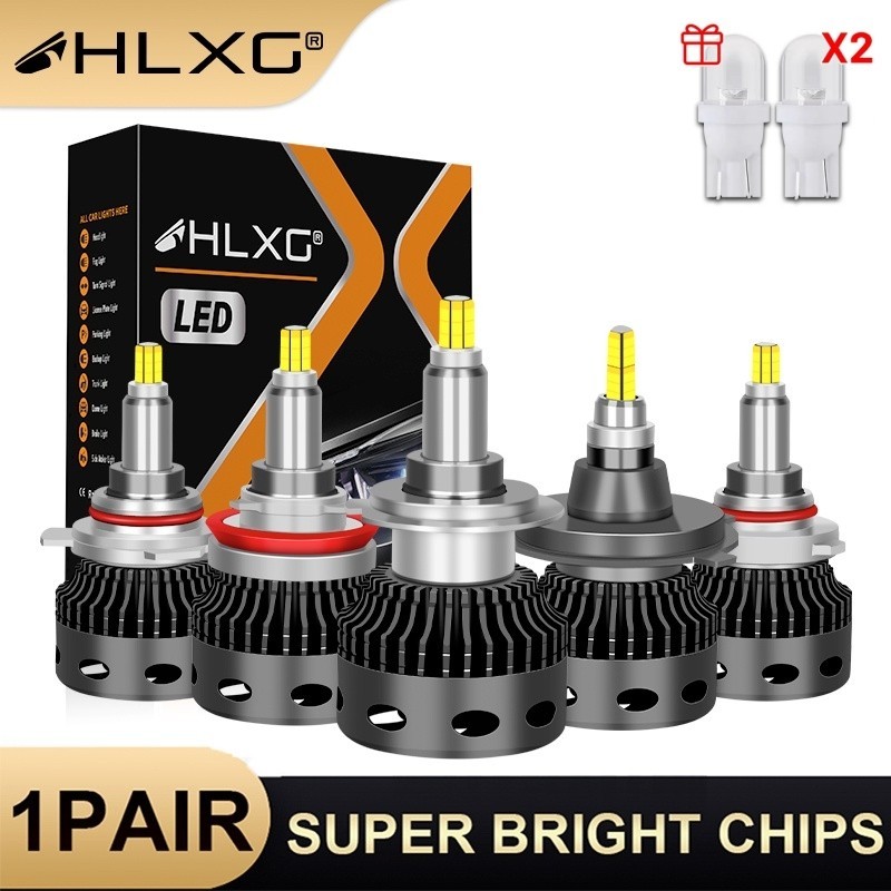 Hlxg H7 360 Led ไฟหน้า แคนบัส 120000หลอดไฟโปรเจคเตอร์ Led LM 320W H4 H11 H1 9005 HB3 9006 HB4 9012 HIR2 D2S D4S Bi สําหรับรถยนต์
