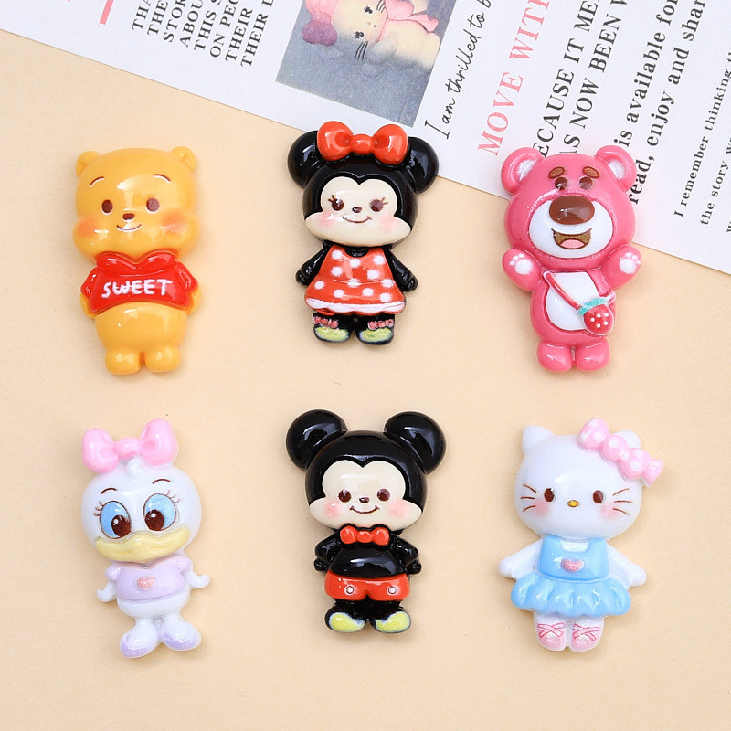 เครื่องประดับ กิ๊บติดผมเรซิ่น ลายการ์ตูนสัตว์น่ารัก ขนาดเล็ก diy