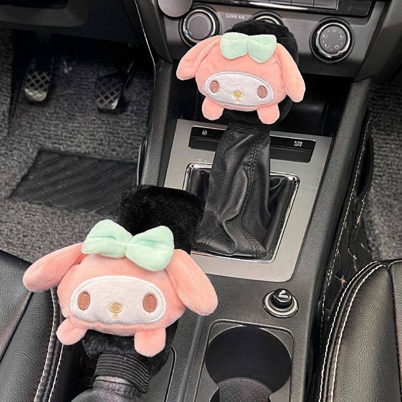 【สินค้าใหม่】ชุดฝาครอบหัวเกียร์เบรกมือ แบบนิ่ม ภายในรถยนต์