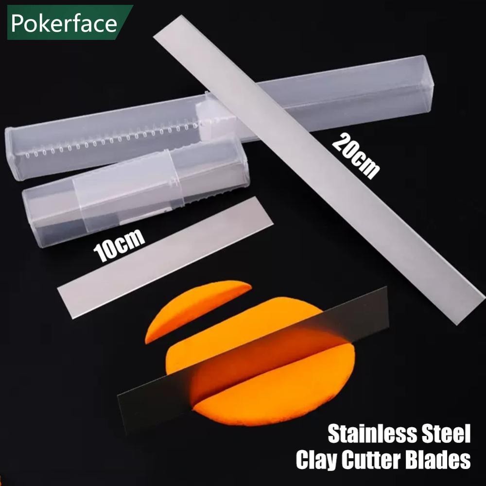 Pokerface ใบมีดตัดดินเผา ดินโพลิเมอร์ สเตนเลส ขนาด 10 ซม. 20 ซม. DIY A8I3