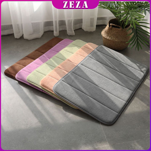 ZEZA พรมเช็ดเท้า 40x60 C m เมมโมรี่โฟม พรมกันลื่น พรมเช็ดเท้า พรมห้องนอน Anti-slip mat