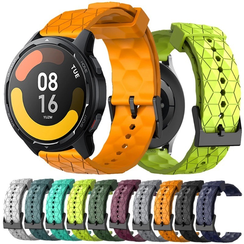 สายซิลิโคน 20 22 มม. สําหรับ Xiaomi Mi Color2/S4/S3/S2/S1 Pro/Active/Mi สี รูปแบบฟุตบอล