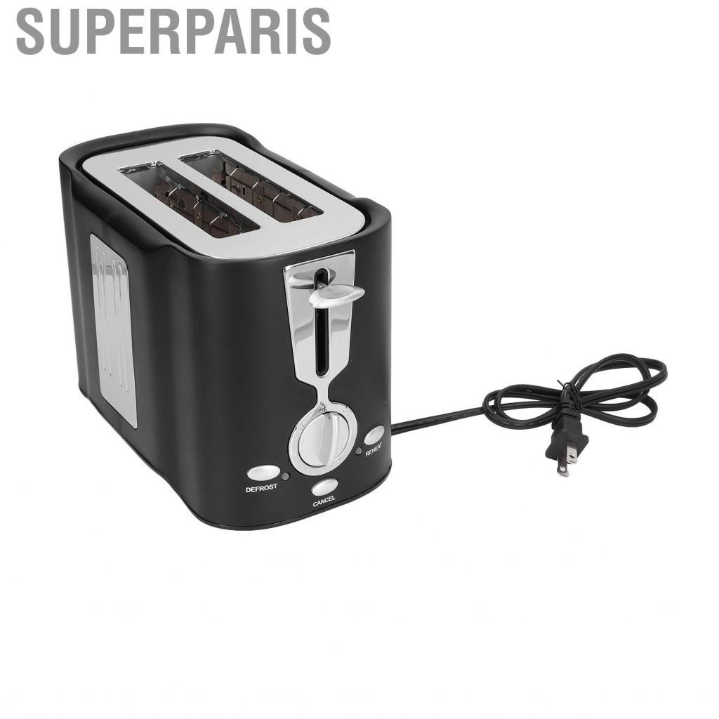 Superparis 800W Simple Mini Toaster 2Slice Bread Breakfast Maker Machine Kitchen MN