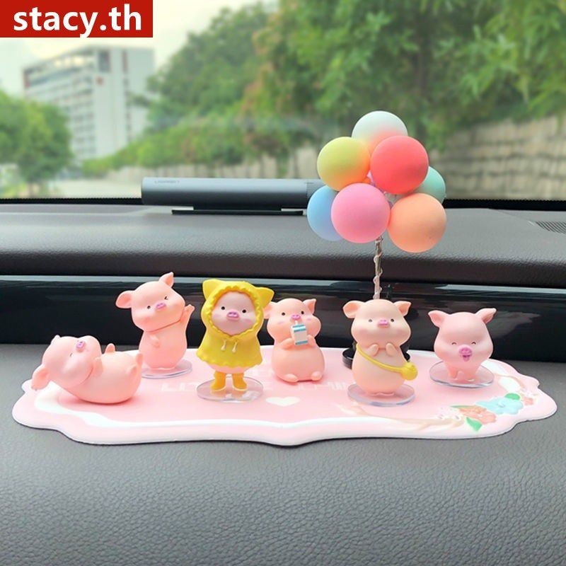 【พร้อมส่ง】 มินิ หมูน้อย เครื่องประดับน่ารัก หน้าจอคอมพิวเตอร์ ตกแต่ง ตุ๊กตา รถน่ารัก น่ารัก คอนโซลกลาง ในรถยนต์ ตัวเมีย
