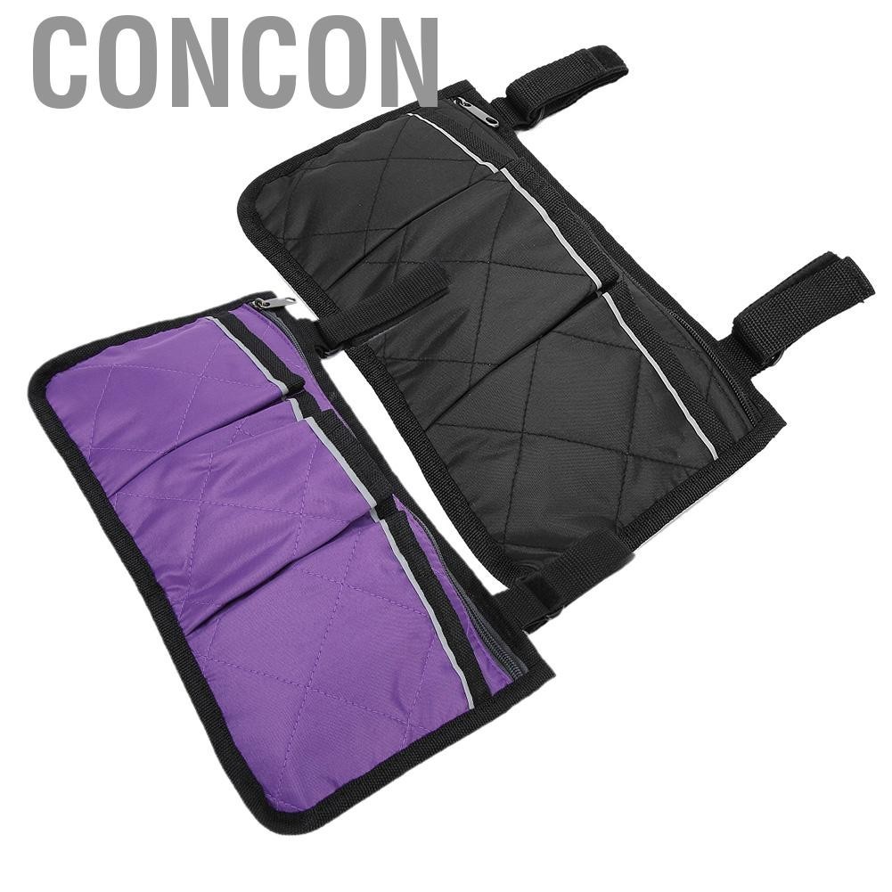 Concon Multiple Pockets Large Capacity Wheelchair Armrest Side Bag Storage