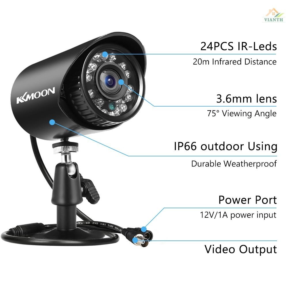 กล้องรักษาความปลอดภัยอะนาล็อก 1.0MP 720P 4-in-1 (TVI/AHD/CVI/CVBS) เฝ้าระวังสภาพอากาศ กลางแจ้ง พร้อมระบบอินฟราเรด Night Vision Pal