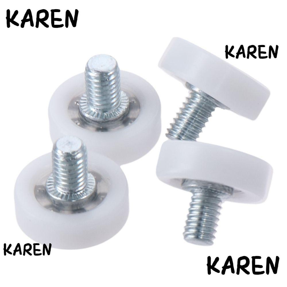Karen ลูกรอกไนล่อน ขนาดเล็ก 19 มม. ทนทาน สีขาว สีเงิน สําหรับลิ้นชัก ตู้เสื้อผ้า