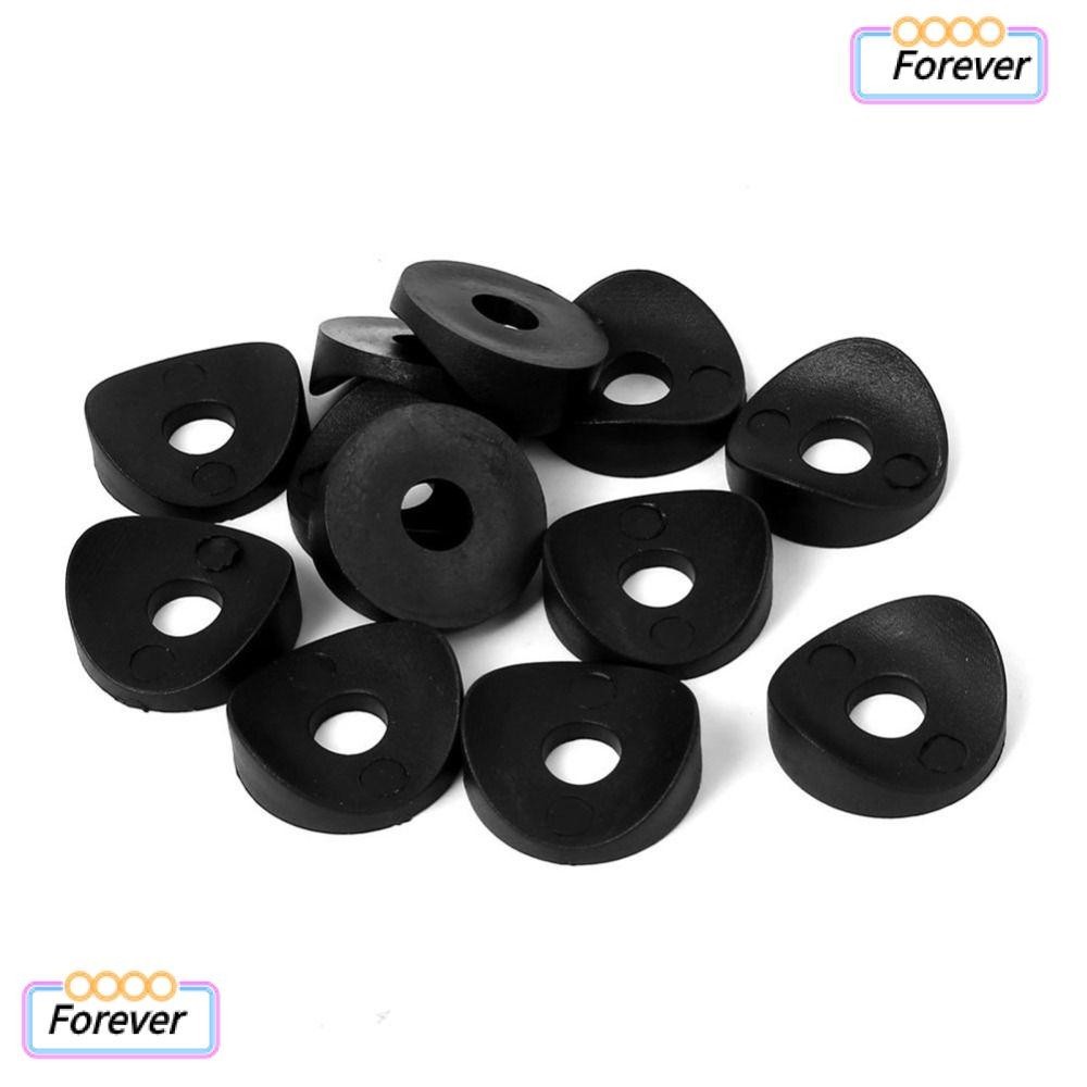Forever แหวนรองเฟอร์นิเจอร์ พลาสติก ขนาด 25 มม. x 8 มม. x 9 มม. คุณภาพสูง สีดํา 12 ชิ้น