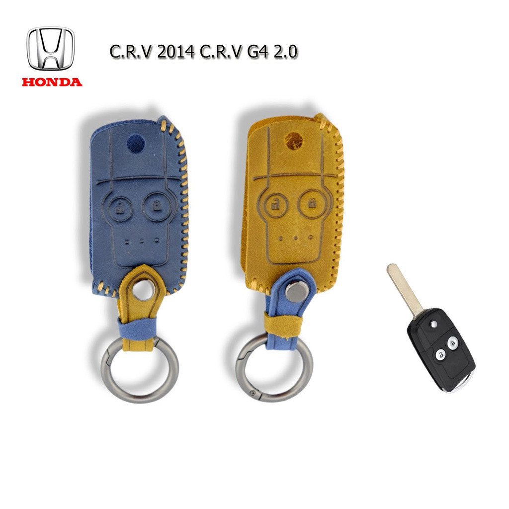ซองหนังกุญแจ Honda CRV 2014 CRV G42.0 แบบดีดข้าง 2ปุ่ม (หนังพรีเมี่ยม)