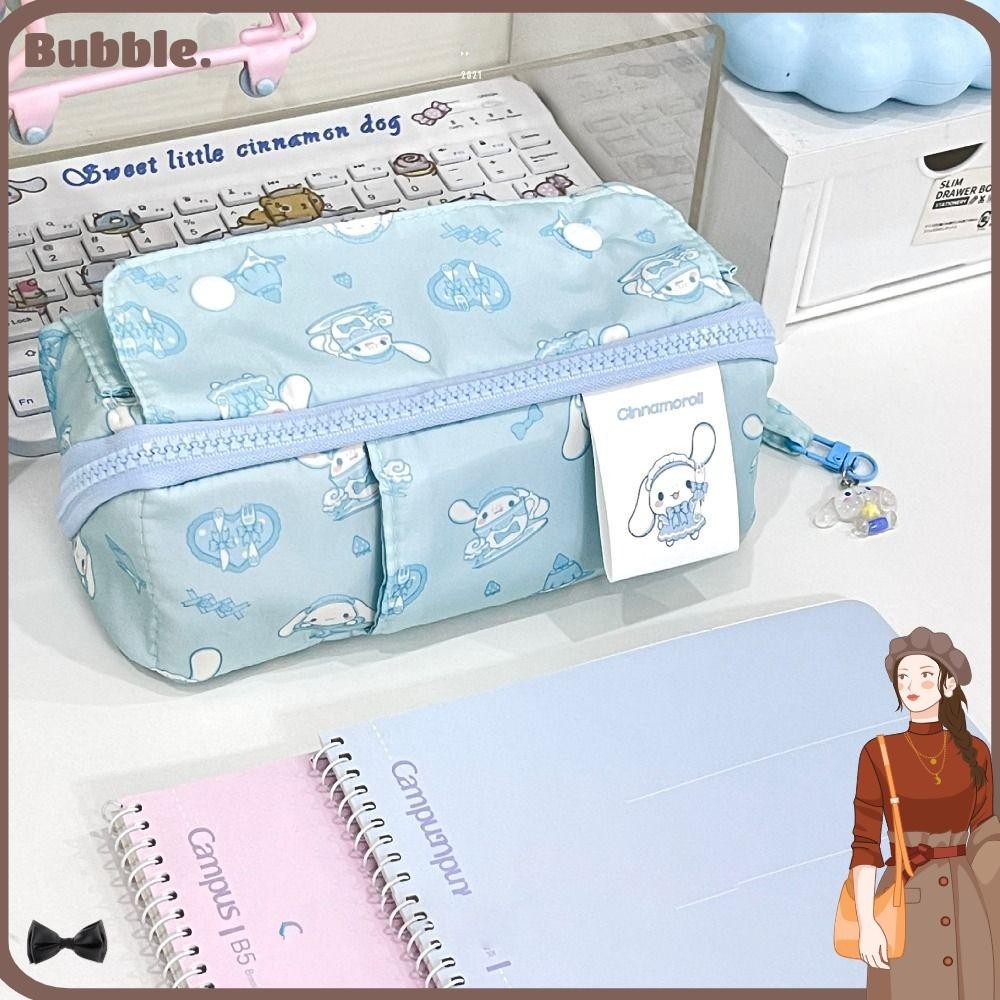 กระเป๋าใส่ปากกา ดินสอ ขนาดใหญ่ จุของได้เยอะ ลายการ์ตูนชินจัง Pochacco Cinnamoroll คุณภาพสูง สําหรับโรงเรียน สํานักงาน