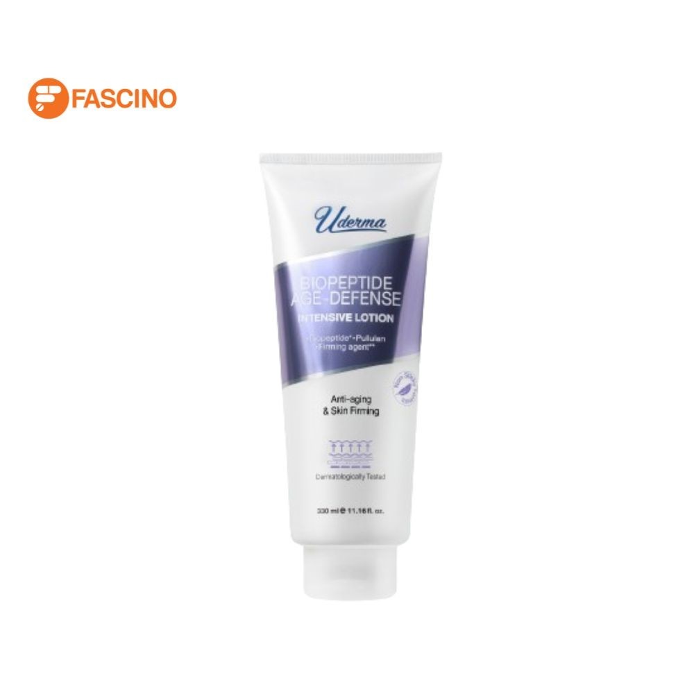 UDERMA Biopeptide Age-Defense Intensive Lotion โลชั่นผิวกายสำหรับผิวหย่อนคล้อย เพื่อผิวกระชับ (330ml