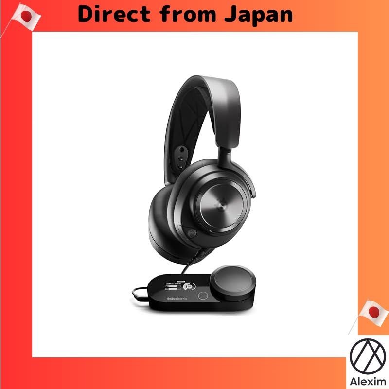 [Direct from Japan]SteelSeries gaming headset headphone Arctis Nova Pro lightweight wired closed-back high-res PC PS5 PS4 Switch compatible DAC-equipped Hi-Fi sound 61527 Black adjustable
