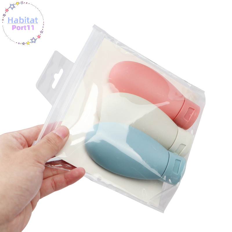 Habitatport 3 ชิ้น/เซ็ต Travel ขวดรีฟิลชุดแบบพกพา Essence แชมพู Body Wash ขวดคอนเทนเนอร์แบบพกพาบนเครื่องบินขนาดกะทัดรัด th