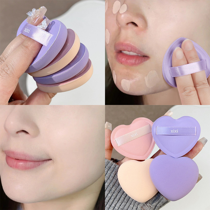 Xixi แป้งพัฟ ผสมรองพื้น ชนิดน้ํา ฟองน้ําความงาม - เปียกและแห้ง - Q-Elastic Softness - เครื่องมือแต่งหน้า - Love Cushion Powder Puff - ไม่กินก๋วยเตี๋ยว