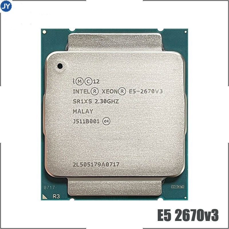 โปรเซสเซอร์ CPU Intel Xeon E5-2670v3 E5 2670v3 E5 2670 v3 2.3 GHz Twelve-Core Twenty-four-Thread 30M 120W LGA 2011-3&amp;&amp;*&amp;