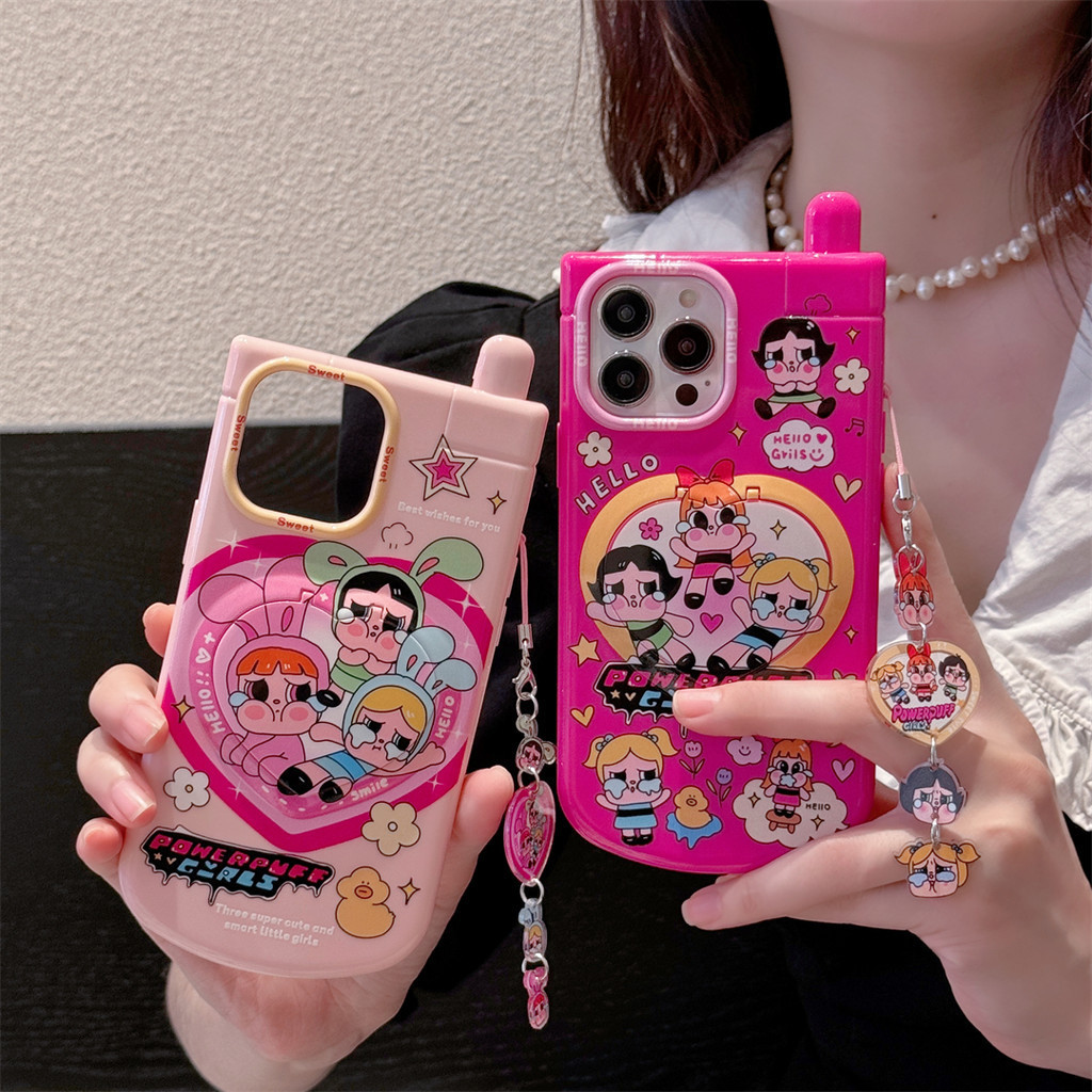 เคสโทรศัพท์มือถือ แบบฝาพับกระจก ลายการ์ตูนผู้หญิง 3D สําหรับ iPhone 15 14 13 12 11 12Pro 13Pro 14Pro 15Pro 15Promax 14Promax 13Promax 12Promax 15Promax