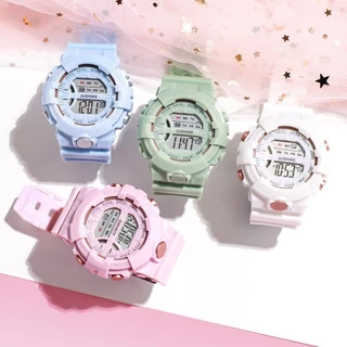 นาฬิกาข้อมือดิจิตอล มีไฟ ตั้งปลุกได้ แฟชั่น Unisex Led กันน้ํา แฟชั่น สําหรับผู้ชาย ผู้หญิง เหมาะกับการเล่นกีฬา นาฬิกา