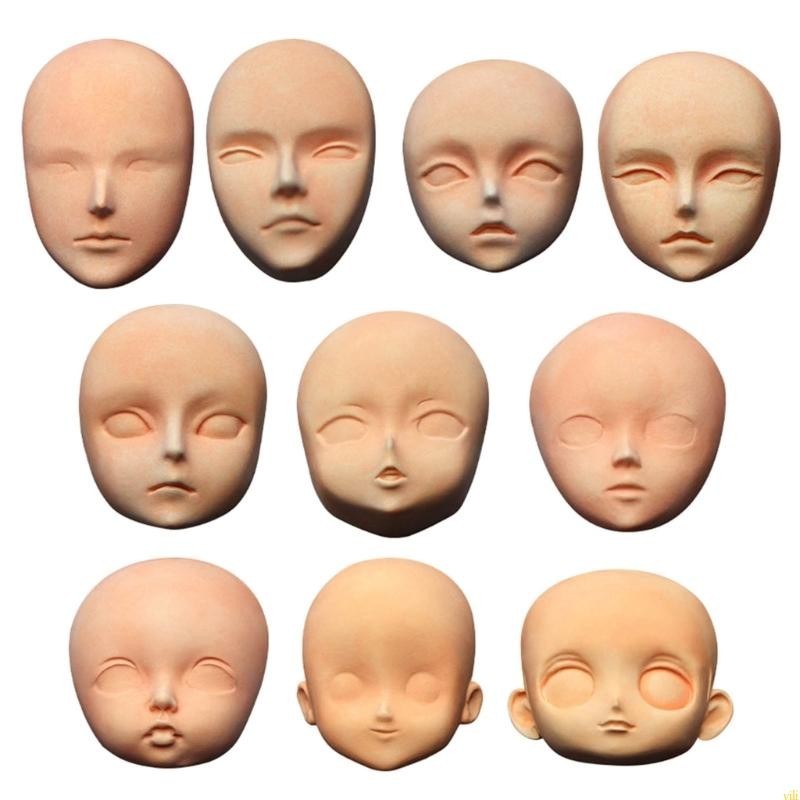 Yili แม่พิมพ์ซิลิโคน รูปใบหน้าตุ๊กตาเด็ก 3D สําหรับทําเค้ก ขนมหวาน